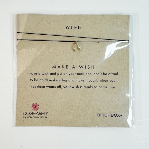 Dogeared Wish Necklace Sterling Silver 14K Gold Plated Closure - Picture 2 of 5